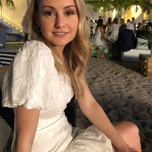 Urban Outfitters One-shoulder Eyelet Dress